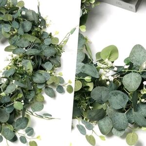 Artificial Eucalyptus Wreath, Plastic Eucalyptus Leaves Garla